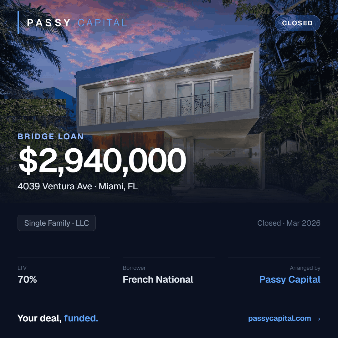 $2,940,000 Bridge Loan in Miami, FL
